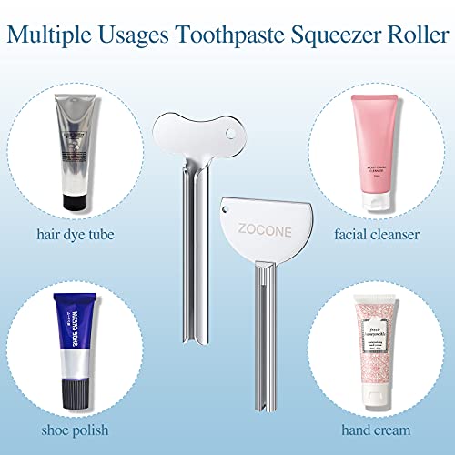 ZOCONE Toothpaste Squeezer, 6pcs Metal Tube Squeezer Key Stainless Steel Toothpaste Roller Tube Wringer for Paint, Cream, Cosmetic and Hair Dye(E) - Image 5