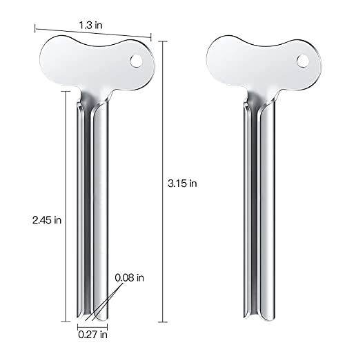ZOCONE Toothpaste Squeezer, 6pcs Metal Tube Squeezer Key Stainless Steel Toothpaste Roller Tube Wringer for Paint, Cream, Cosmetic and Hair Dye(E) - Image 2