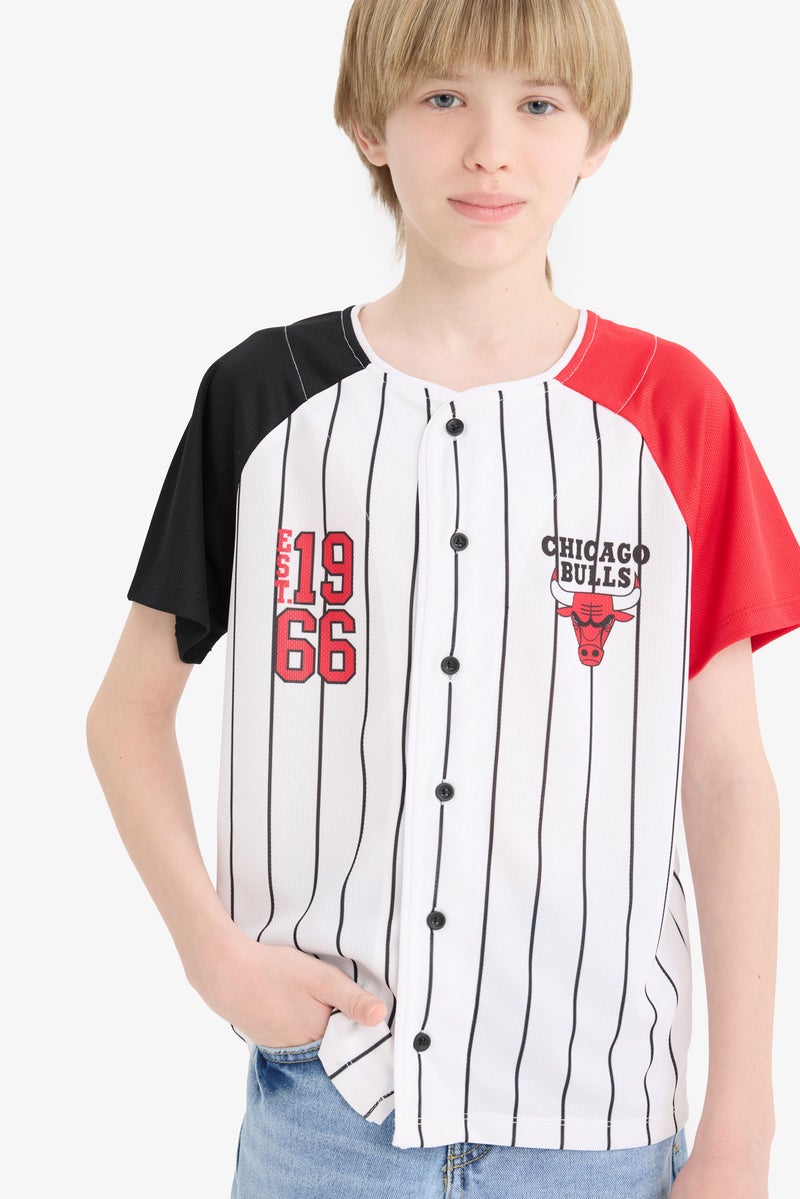 DeFacto Boy New Regular Fit Chicago Bulls Licensed Short Sleeve T Shirt  - Image 3
