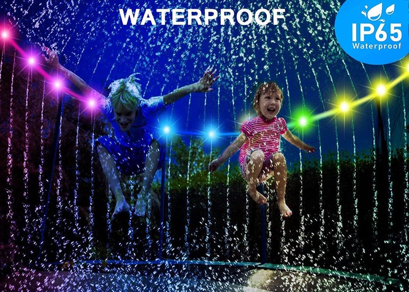SUVEUS Trampoline Lights, Waterproof LED Lights for 16Ft 15Ft 14Ft 12Ft 10Ft Trampoline, 16 Colors Change with Remote and App Control, Sync up to Music, Super Bright for Kids to Play at Night - Image 2