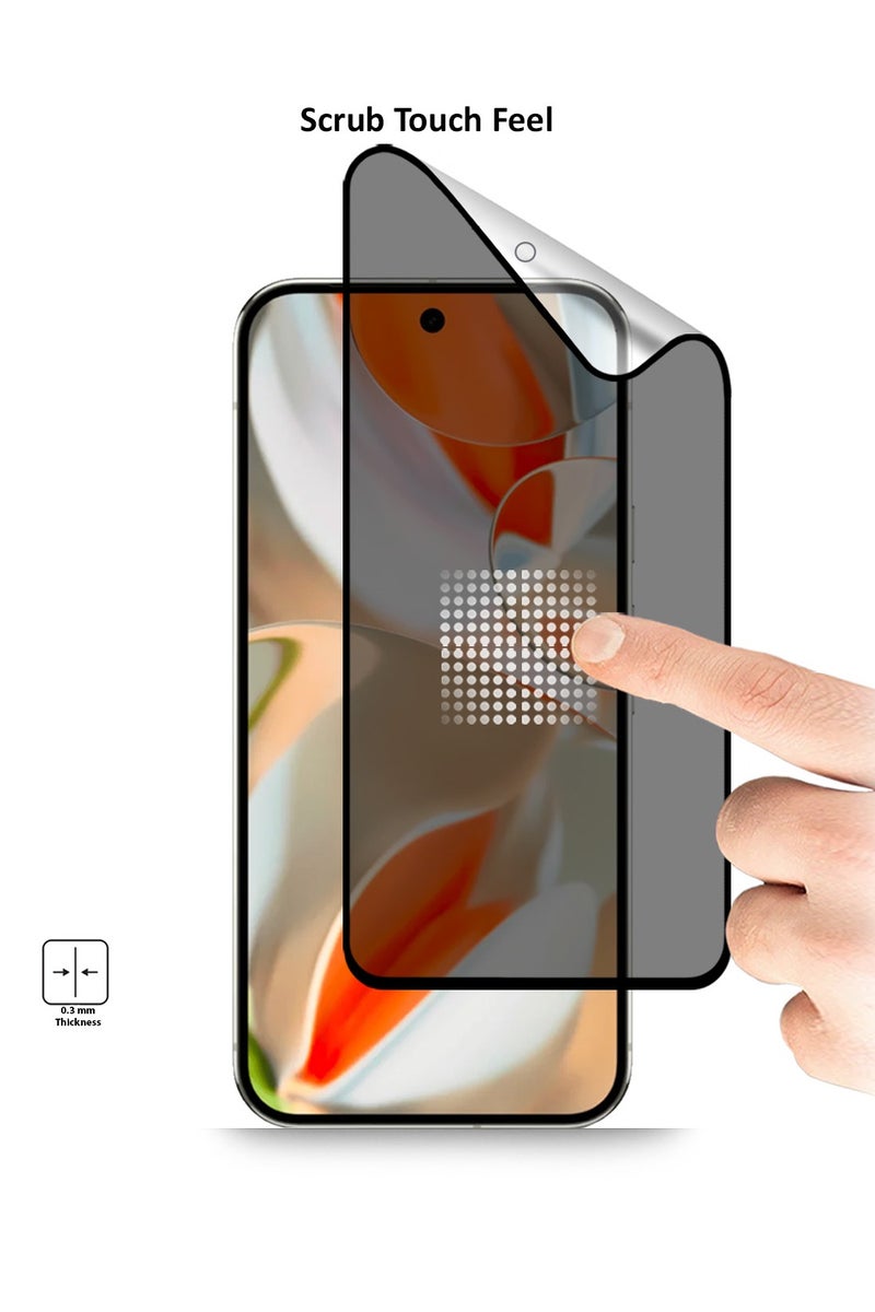 Techie Full Cover Explosion-Proof Matte Ceramic Privacy Film Screen Protector for Google Pixel 9 Pro 5G / Pixel 9 - Image 3