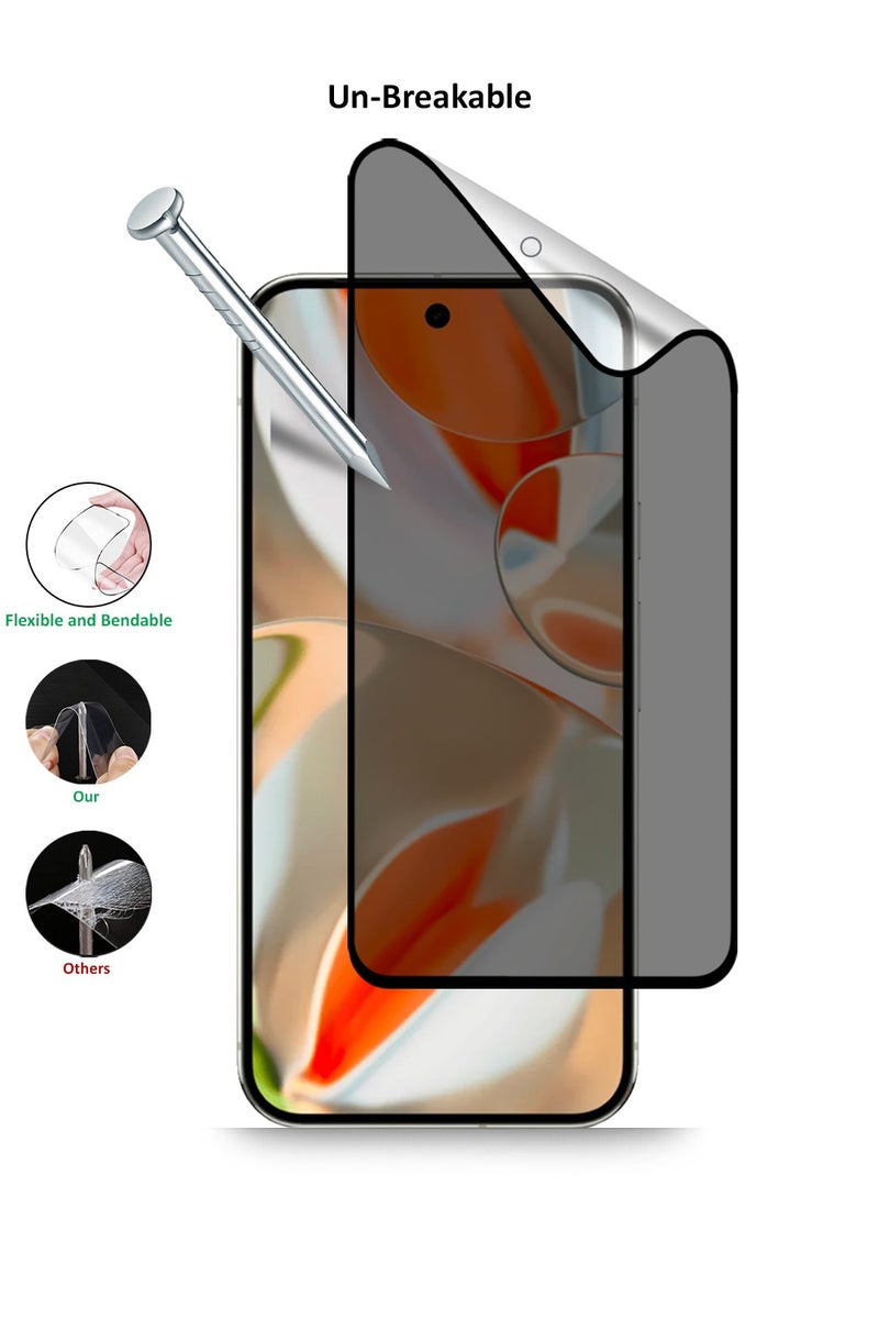 Techie Full Cover Explosion-Proof Matte Ceramic Privacy Film Screen Protector for Google Pixel 9 Pro 5G / Pixel 9 - Image 5