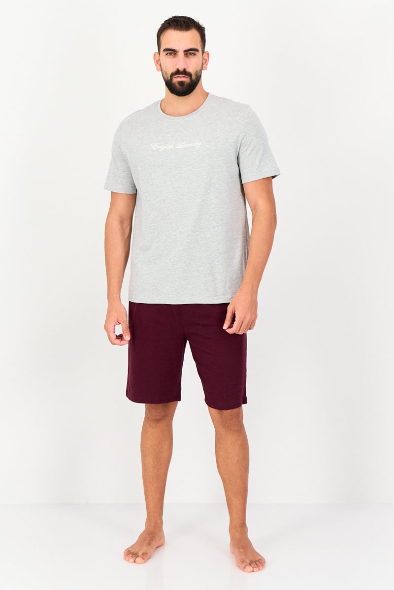 English Laundry Men 2 Pieces Embroidered Logo T-Shirt And Shorts Set, Multicolor - Image 1