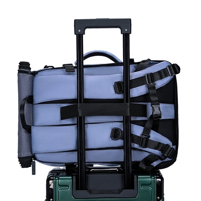 Men's Large Capacity Waterproof Business Travel Laptop Backpack with USB Port, Expandable Design and Shoe Compartment - Image 5