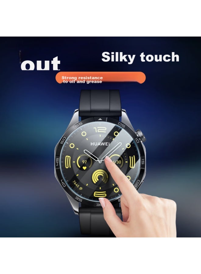 Wei Qiantu Weiqiantu حامي شاشة زجاج مقوى لـ Huawei Watch Gt4، تغطية كاملة عالية الوضوح مضاد للسقوط مقاوم للماء زجاج واقي لوجه الساعة 41mm - Image 5
