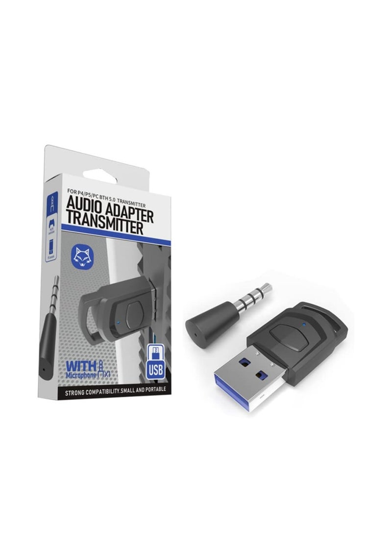 Bluetooth Audio Transmitter for PS5/PS4/Switch/Xbox/PC Bluetooth Adapter Wireless Receiver, BT 5.0 Wireless Audio Transmitter, Low Latency Converter Drive-free Operation for Headset  Speakers - Image 1