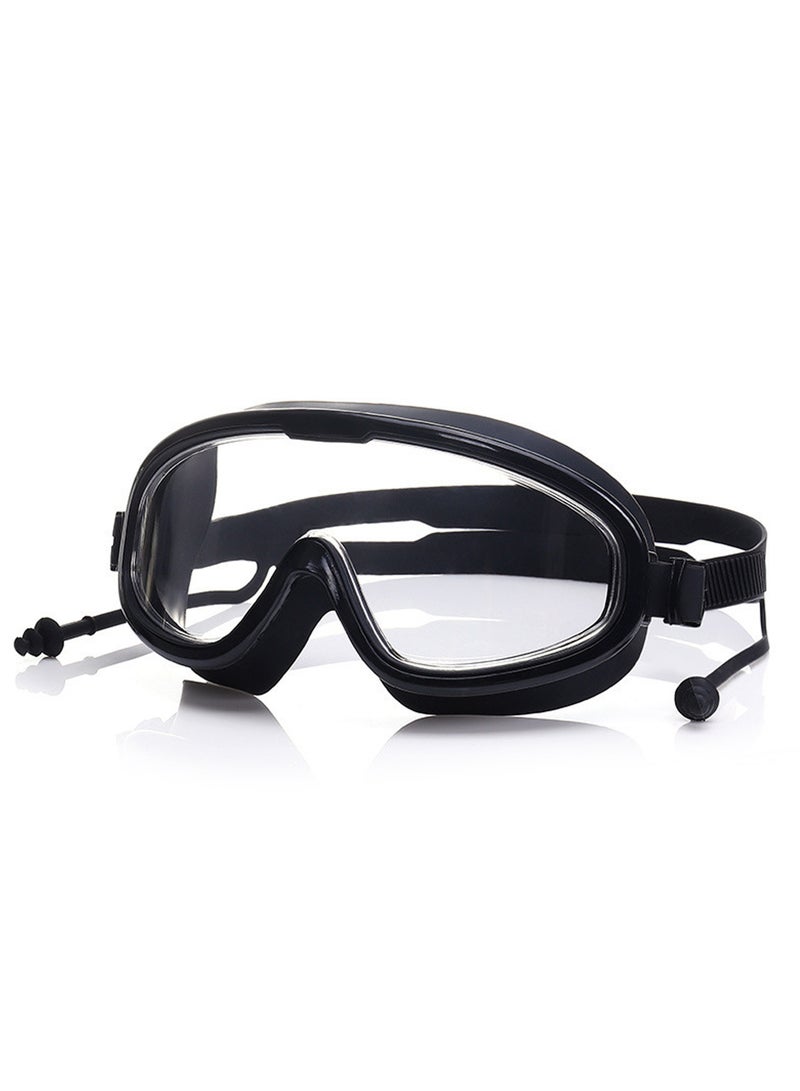 نظارات سباحة بإطار كبير نظارات سباحة للكبار للرجال والنساء مضادة للضباب HD - Image 1