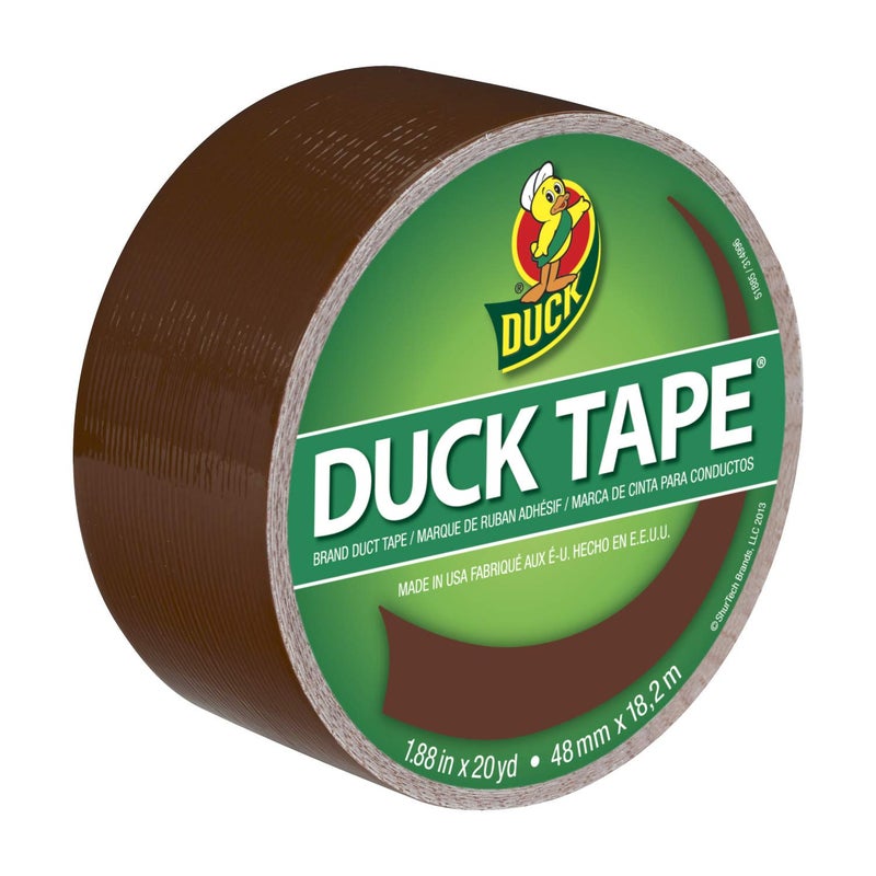 Duck Brand 1304965 Color Duct Tape, Single Roll, Brown, 60 Foot - Image 1