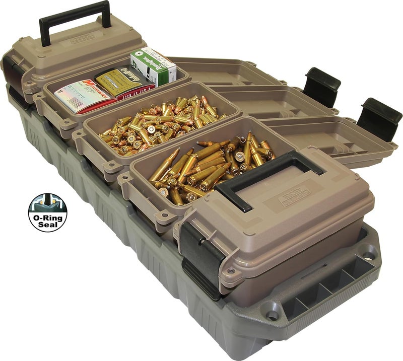 MTM AC5C 5-Can Ammo Crate Mini, Convenient size, Store 650 rounds of 9mm bulk ammo, Stackable, easy carry and transport of multi-caliber ammo, Rugged tactical carrying crate - Image 2