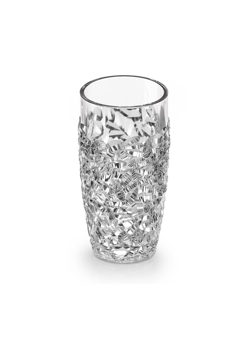 سيتى جلاس طقم أكواب كراكل مكون من 6 قطع، سعة 270 مل لأكواب الزجاج الطويلة للعصائر والمشروبات من سيتي جلاس ، مصنوع من زجاج شفاف متين مناسب للاستخدام اليومي، أكواب شفافة للشرب في المنزل أو الحفلات أو المطاعم - Image 1