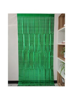 Generic Golden Laser Square Curtain Party Decor Green 1*2m 