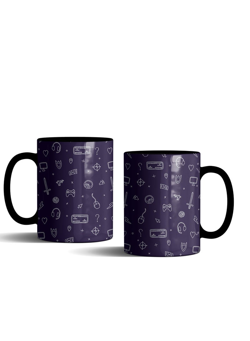 إم إي سي كوب شاي باللون الأسود من Gaming - هدية للاعبين، هدية لعشاق القهوة بوزن 11 أونصة - Image 1