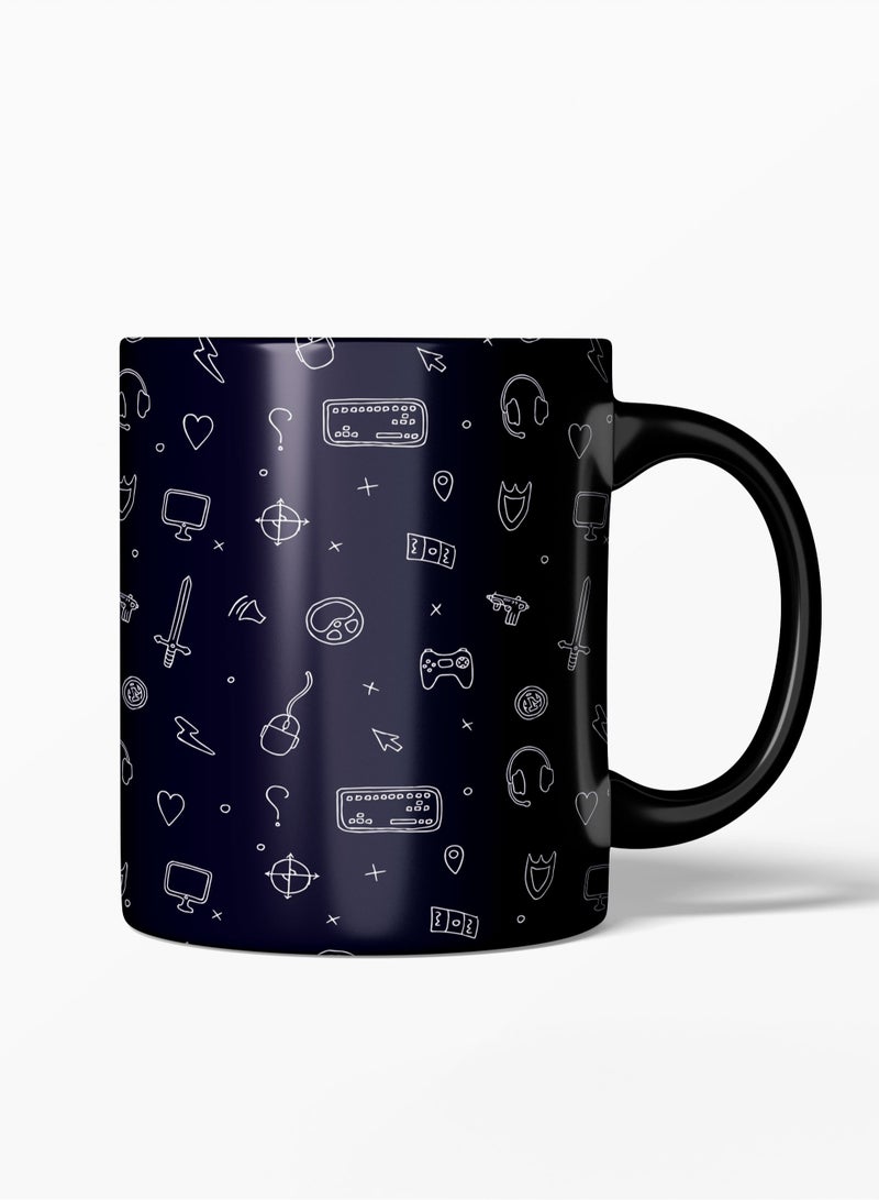 إم إي سي كوب شاي باللون الأسود من Gaming - هدية للاعبين، هدية لعشاق القهوة بوزن 11 أونصة - Image 2