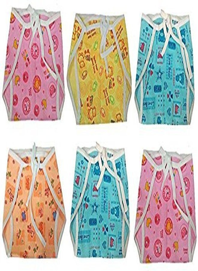 Crawl'in Baby Hosiery Cloth Diaper Tying Knotted Nappies Washable & Reuable Indian Style Langot Pack of 6 Pcs (Colour May Vary/Assorted Colours)