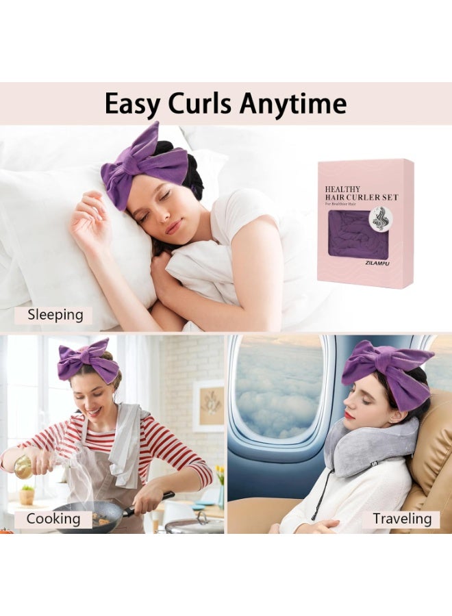 general Heatless Curls Overnight for Long Hair, Heatless Hair Curlers to Sleep In Overnight Curls, 70" Soft Velvet No Heat Hair Curlers Set for Women - Image 5