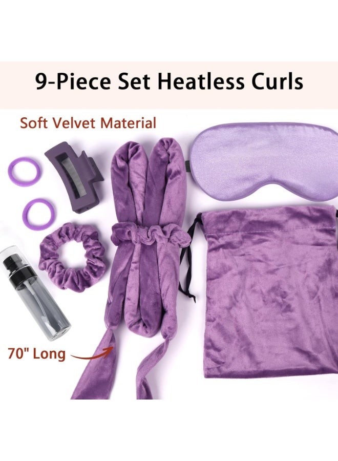 general Heatless Curls Overnight for Long Hair, Heatless Hair Curlers to Sleep In Overnight Curls, 70" Soft Velvet No Heat Hair Curlers Set for Women - Image 4