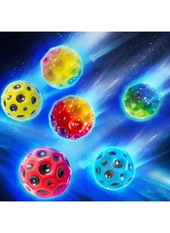 Jiosdo Astro Jump Ball, Pack of 6 Moon Ball, High Jumping Globe Jump Ball, Galaxy Ball, Space Ball, Bouncing Ball, Outdoor Games, Small Gifts for Children, Party Bags, Children's Birthday Party