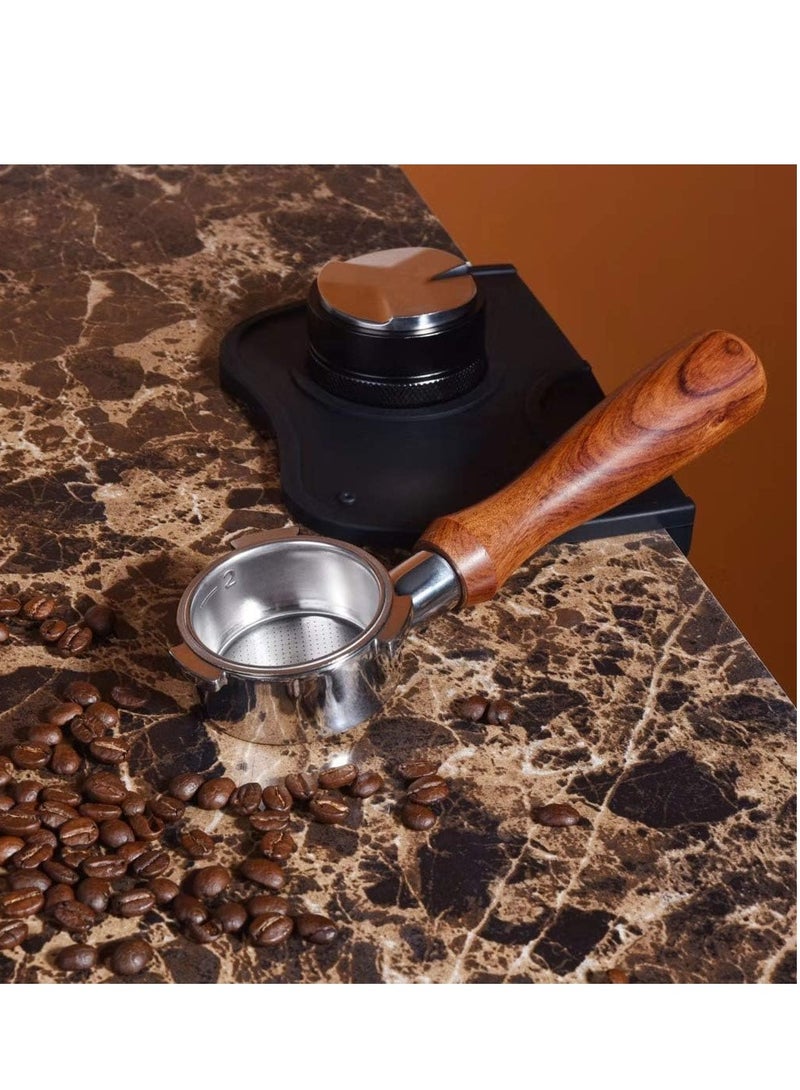 عام تنطبق على ديلونكي القهوة قعر فلتر حامل الفولاذ المقاوم للصدأ سلة فلتر مقبض خشبي - Image 5