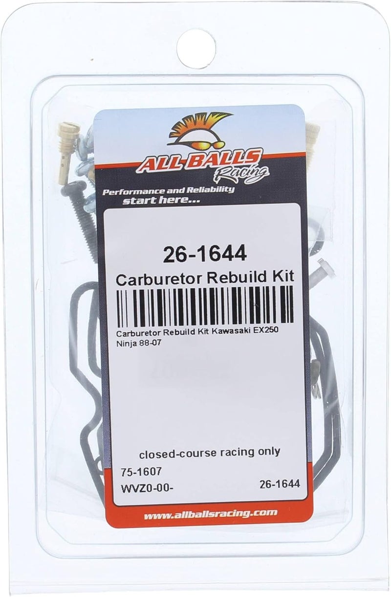 All Balls Racing 26-1644 Carburetor Rebuild Kit for Kawasaki EX250 Ninja 1988-2007 - Image 4