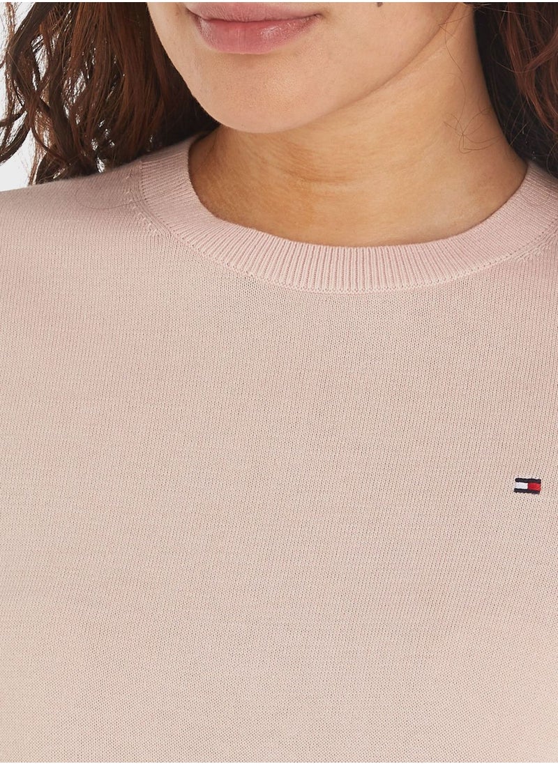 TOMMY HILFIGER - Crew Neck Logo Top - Image 1