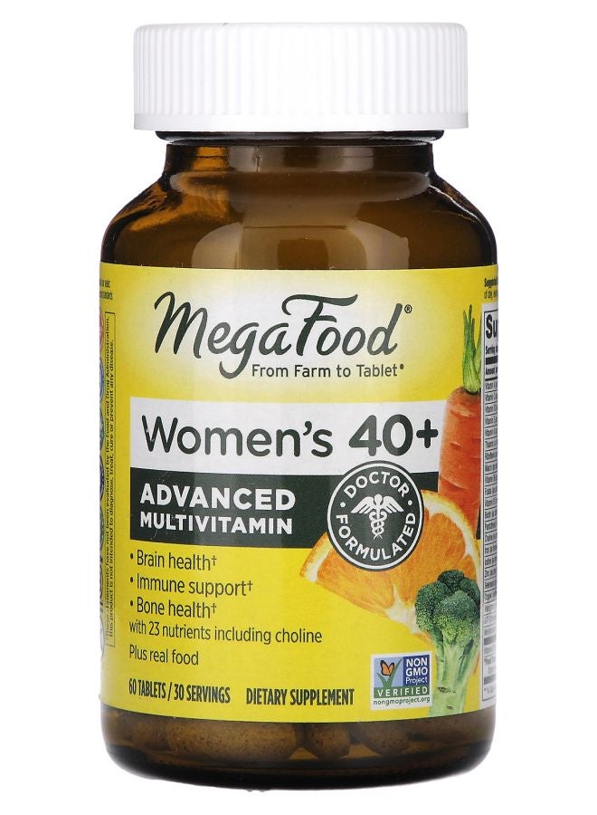 MegaFood Women's  40+ Advanced Multivitamin 60 Tablets