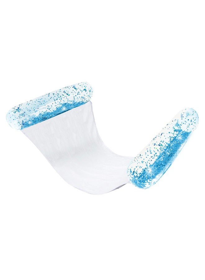 Poolcandy SplashParty Inflatable Pool Hammock with Aqua Glitter - Image 1