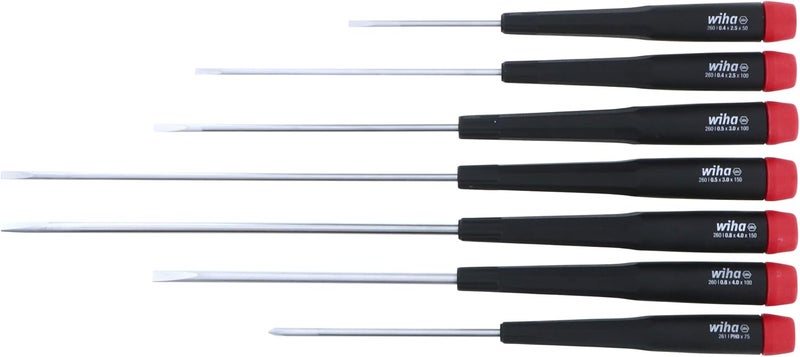 Wiha 26092 7-Piece Slotted and Phillips Screwdriver Set with Precision Handle - Image 3