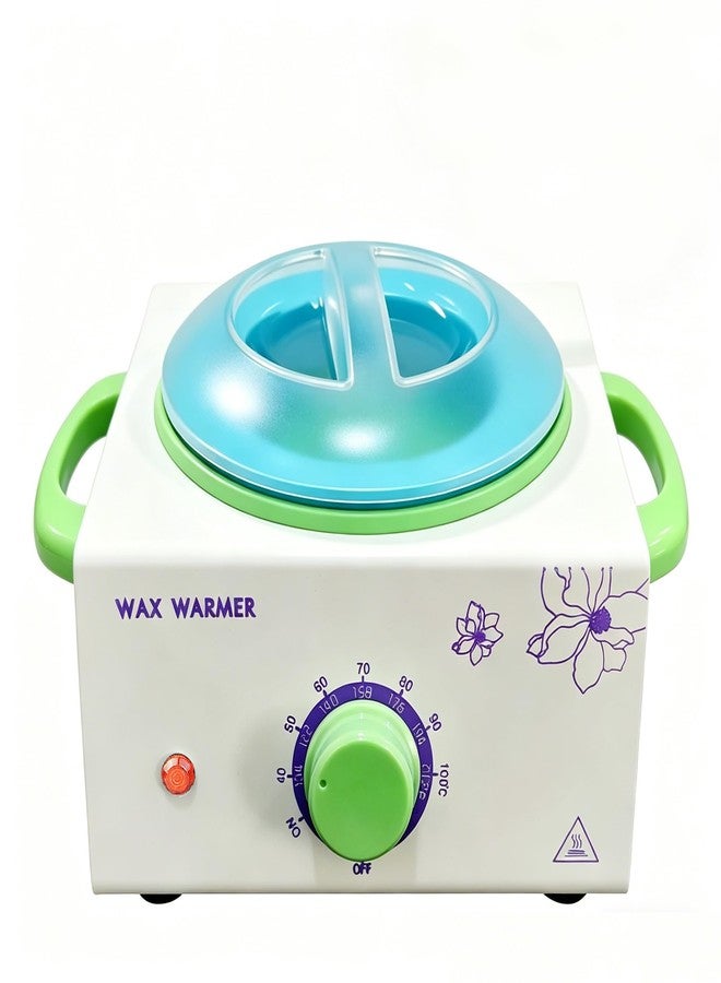 Adoture Wax Warmer for Hair Removal, Professional Waxing Heater Pot with Adjustable Temperature for Women Men, with 20 Wooden Wax Sticks(White-Single Pot) - Image 1