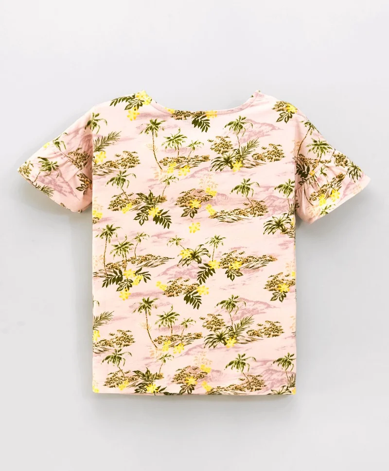 Primo Gino Primo Gino All Over Tree Print Top - Pink