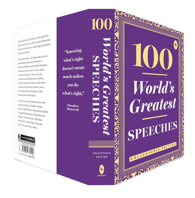 100 World's Greatest Speeches: Collectable Edition Oratory,Inspirational Speeches,Historical Speeches,Collectible Edition,Anthology,Experience the Art of Public Speaking - Image 3