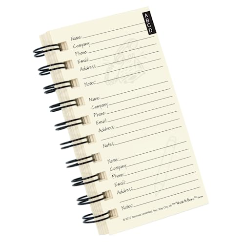 Write it Down series by Journals Unlimited, Guided Journal, Contacts, My Address Book, Mini-Size 3”x5.5”, Blue Hard Cover, Made in USA - Image 4