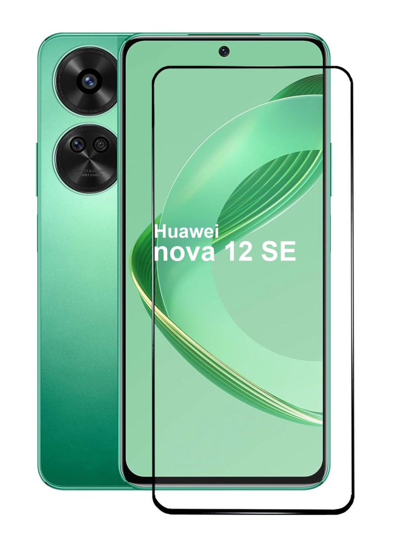 Huawei Nova 12 SE Screen Protector - Edge to Edge Tempered Glass Screen Protector, High Transparency, Delicate Touch, Anti-Explosion, Smooth Arc Edges, Easy Installation - Image 1