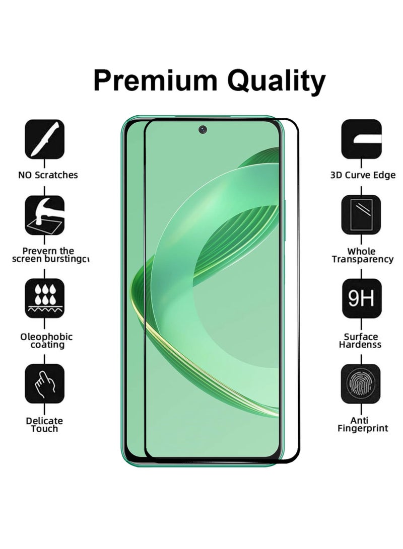 Huawei Nova 12 SE Screen Protector - Edge to Edge Tempered Glass Screen Protector, High Transparency, Delicate Touch, Anti-Explosion, Smooth Arc Edges, Easy Installation - Image 2