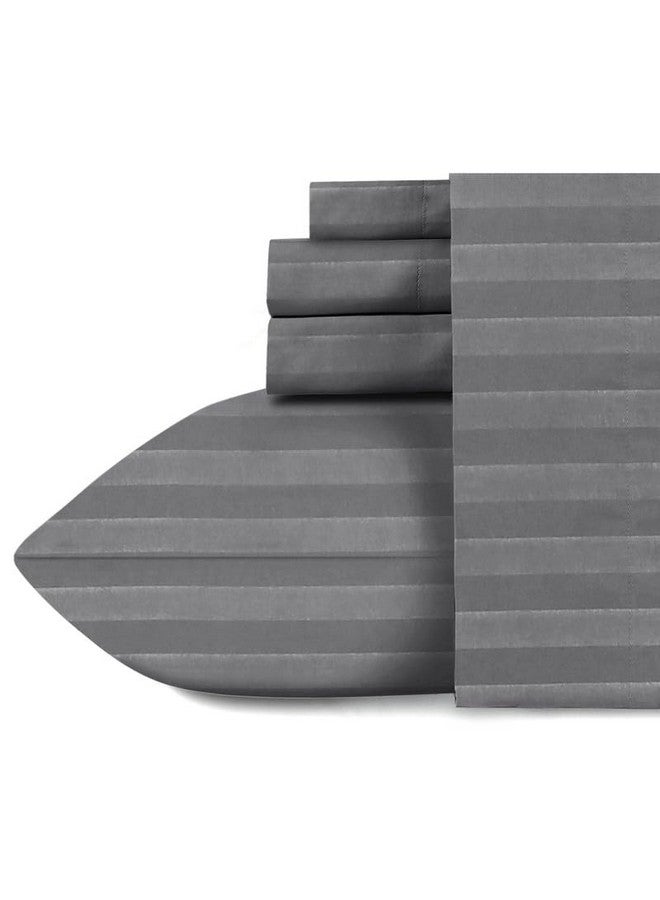 Naksh Single Bedsheet Cotton 210 TC Stripes, Grey | 1 Bedsheet for Single Bed (54 x 90 Inch) and 1 Pillow Cover - Image 4