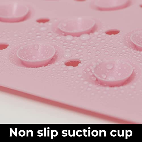 VHKD PVC Bathroom mat Anti Slip Rectangle (Pink 70x35) - Image 2