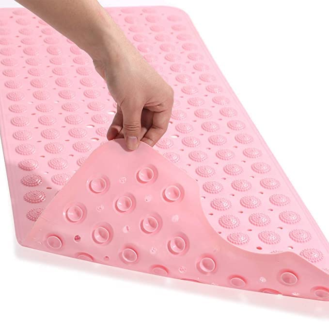 VHKD PVC Bathroom mat Anti Slip Rectangle (Pink 70x35) - Image 1