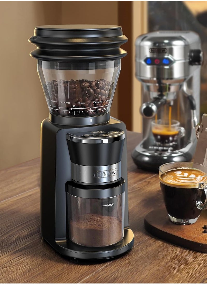 هيبرو مطحنة القهوة الكهربائية HiBREW الأوتوماتيكية مع 34 تروس لإسبريسو القهوة الأمريكية تصب على تخزين الحبوب المرئية G3  - Image 4