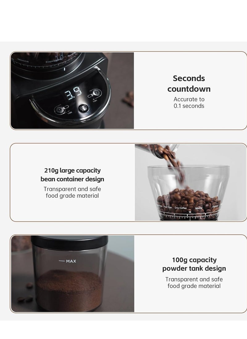 مطحنة القهوة الكهربائية HiBREW الأوتوماتيكية مع 34 تروس لإسبريسو القهوة الأمريكية تصب على تخزين الحبوب المرئية G3