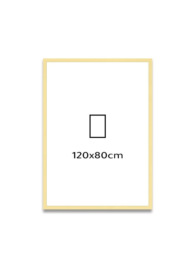 Canvas Wall Art For Wall Decoration Abstract Design With A Hollow Golden Frame Size 120x80cm One Piece