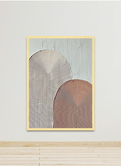 Canvas Wall Art For Wall Decoration Abstract Design With A Hollow Golden Frame Size 120x80cm One Piece