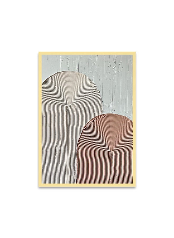 Canvas Wall Art For Wall Decoration Abstract Design With A Hollow Golden Frame Size 120x80cm One Piece