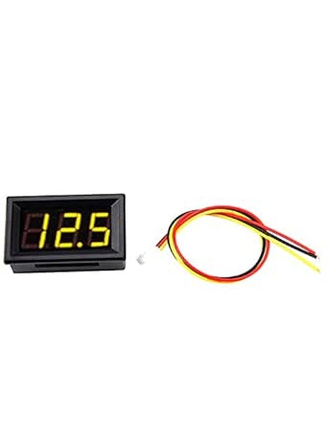 Digital LED Voltmeter Panel DC 0 100V Yellow Backlight 3 Digit Screen Easy Read - Image 1