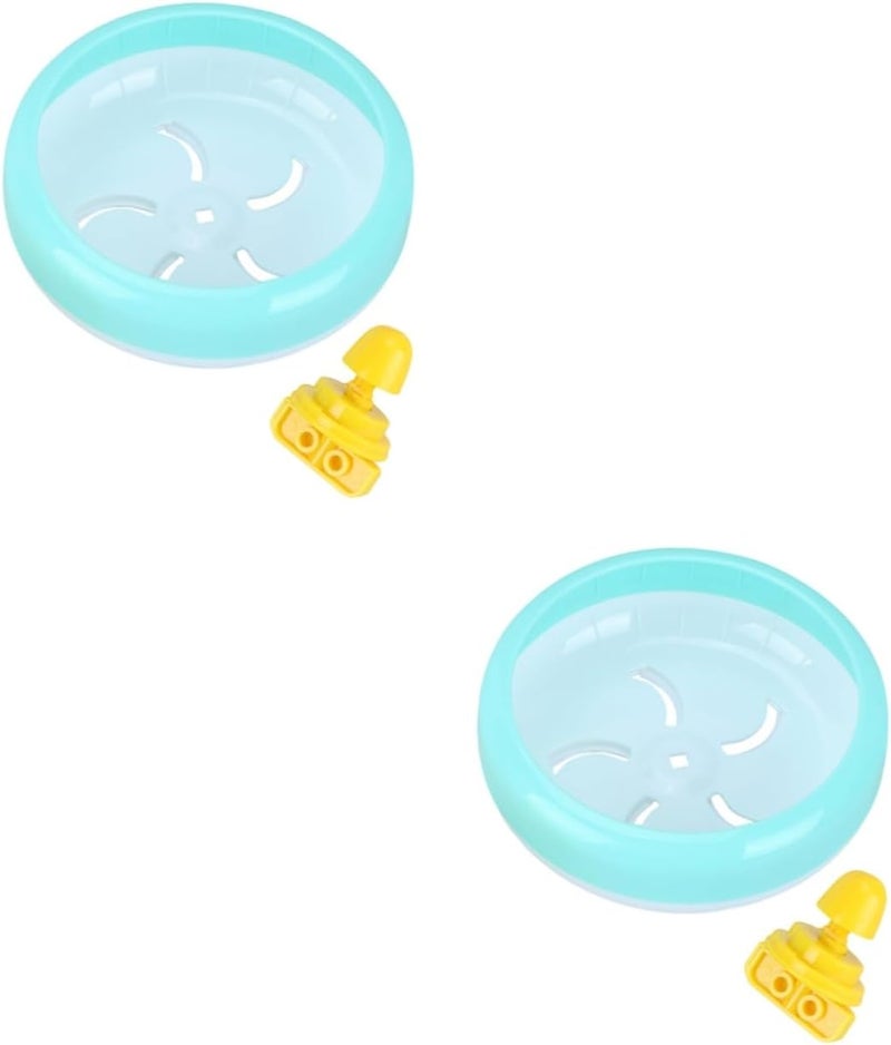 DOITOOL 2pcs Super Silent Hamster Running Wheel Quiet Exercise for Small Pets for Gerbils Mice and Hamsters Promotes Activity and Boredom Random Colors - Image 1