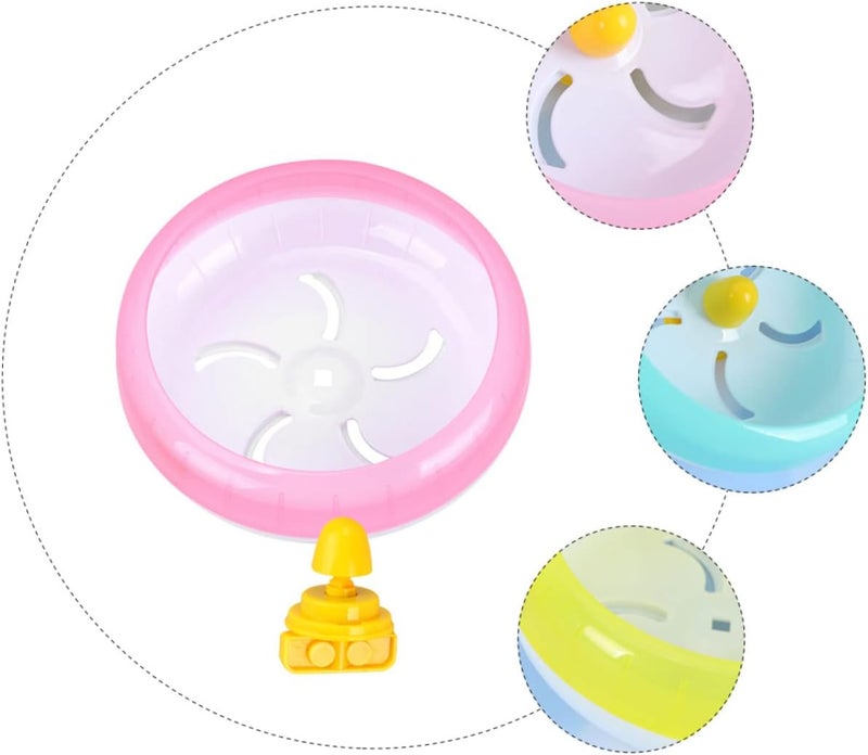 DOITOOL 2pcs Super Silent Hamster Running Wheel Quiet Exercise for Small Pets for Gerbils Mice and Hamsters Promotes Activity and Boredom Random Colors - Image 5