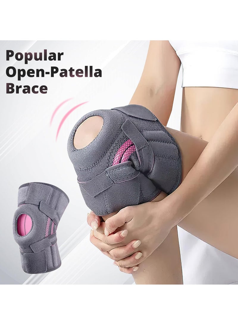 AL RAID Knee Brace, Knee Compression Sleeve Support with Patella Gel Pad & Side Spring Stabilizers, Medical Grade Knee Protector for Running, Meniscus Tear, Arthritis, Joint Pain Relief, Sport - Image 4