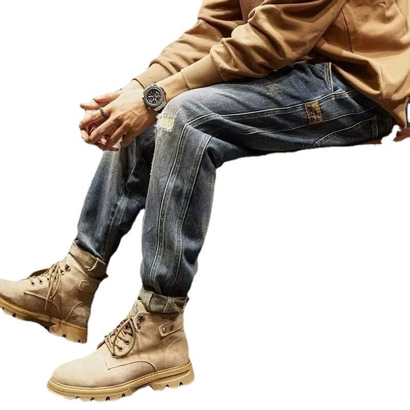 Unisex Classic Denim Jeans Loose Fit Daily Outdoor Wear - Image 5