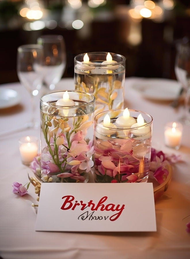 Homemory 24 Pack Waterproof Flameless Floating Tealights, Warm White Battery Flickering LED Tea Lights Candles - Wedding, Party, Centerpiece, Pool & SPA - Image 3