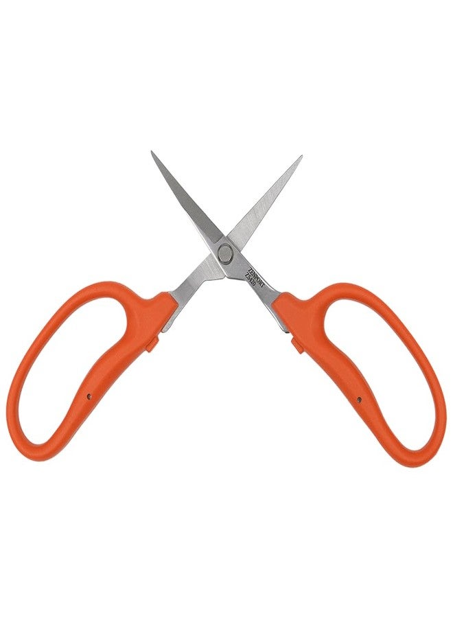 Zenport ZS420 Curved MasaMasa Trim Scissors, 1.4 Inch Stainless Steel Blades, Orange - Image 2