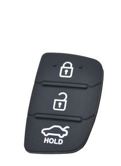 Car Rubber Key Pad Fit Hyundai Tucson Santa Fe I20 Creta Elantra 3 Button Repair Car Key Shell Replacement Cover Fob Case Skin