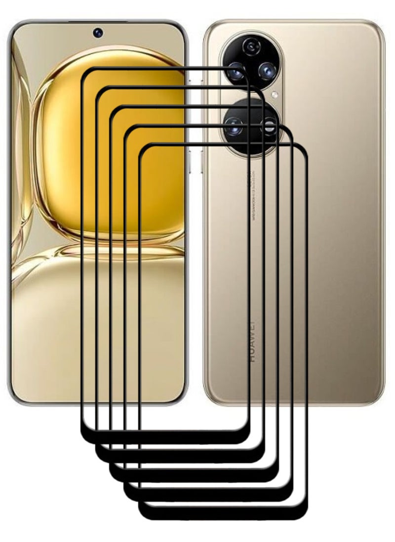 ACLIX 5 Pieces Antistatic ESD Dustproof Premium Quality High Definition Tempered Glass Screen Protector Designed For Huawei P50 - Image 1